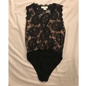 Lace Surplice Bodysuit